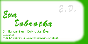 eva dobrotka business card